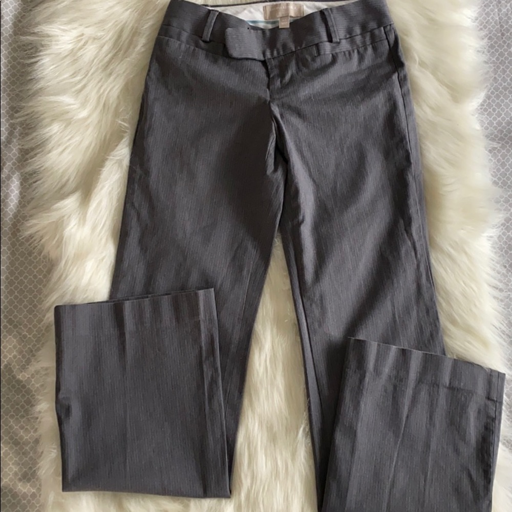 Banana Republic Gray Pinstripe Trousers -Size 00P